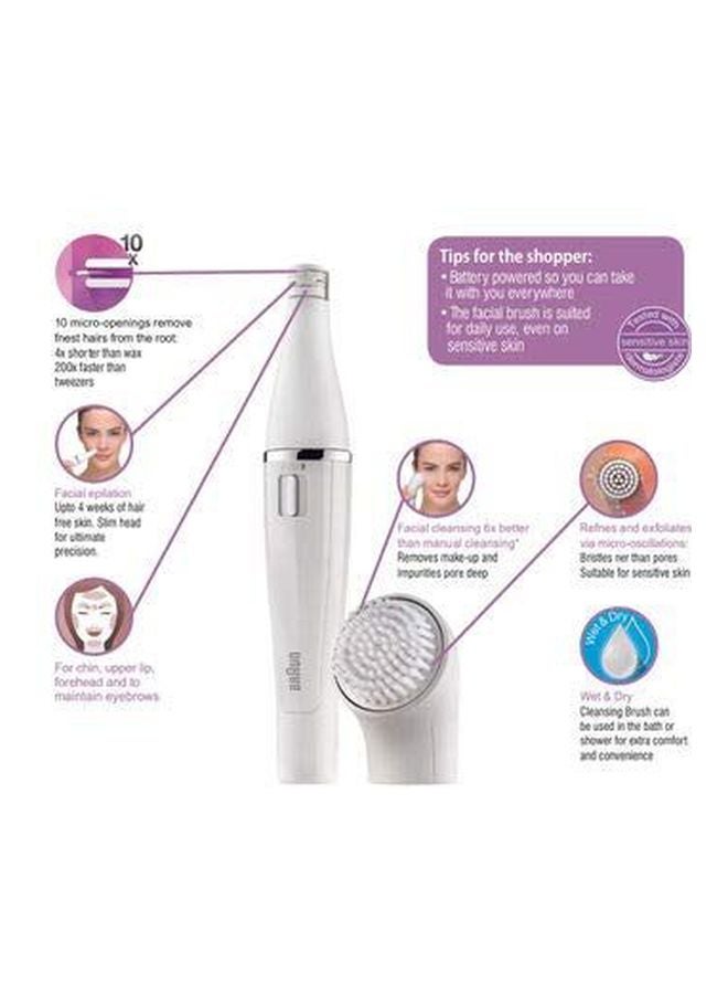 BRAUN Premium Edition Face Mini Epilator And Cleansing Brush Set White - Image 4