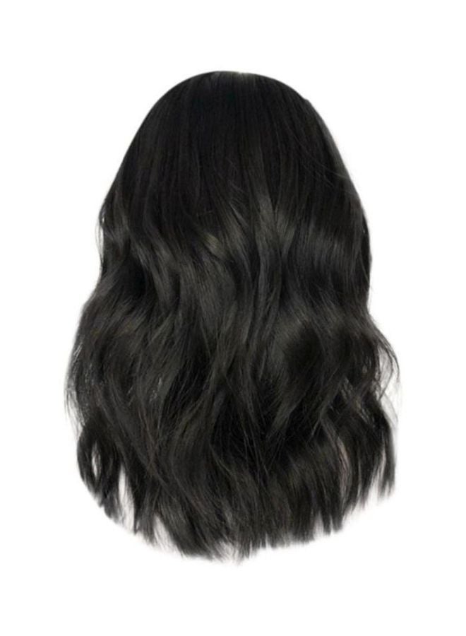 Voberry Short Wavy Bob Synthetic Wig Black 20x10x5cm - Image 2