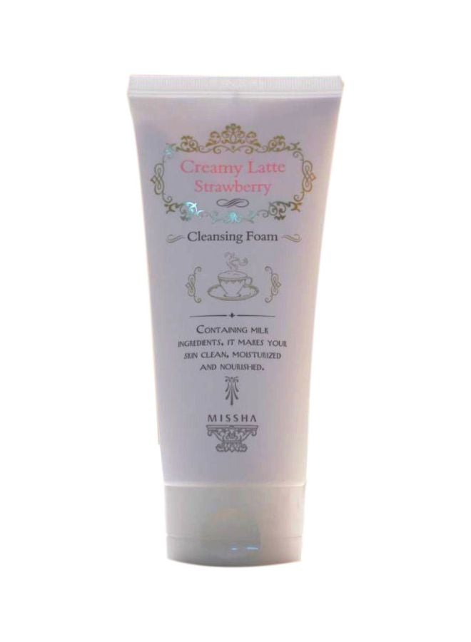 Missha Creamy Latte Strawberry Cleansing Foam 172ml  - Image 1