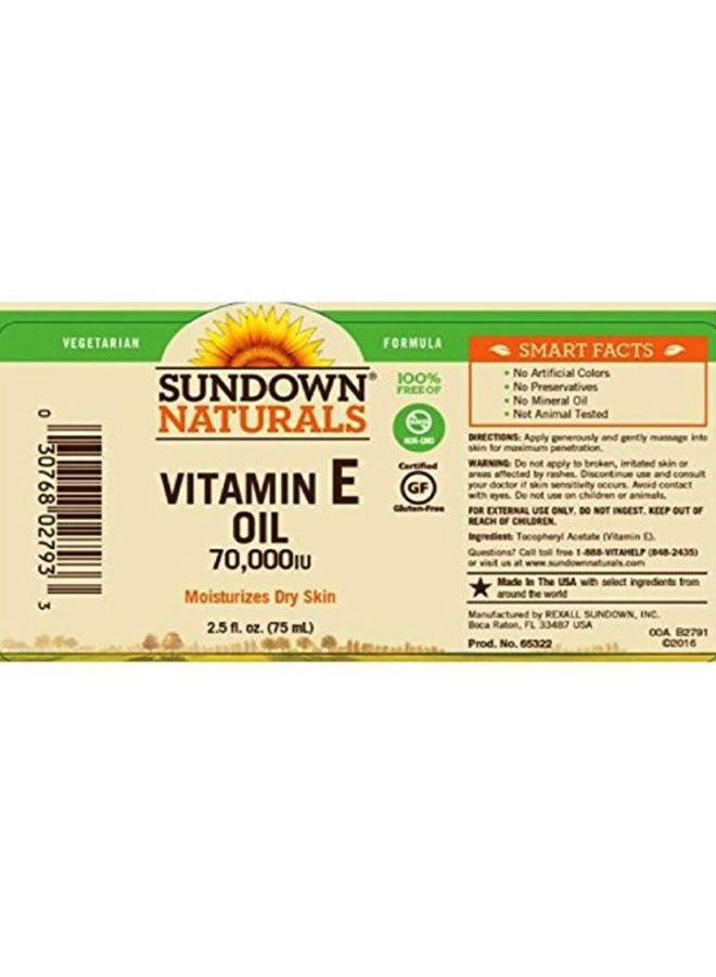 sundown Naturals Pack Of 3 Vitamin E Oil Set 75ml - Image 2