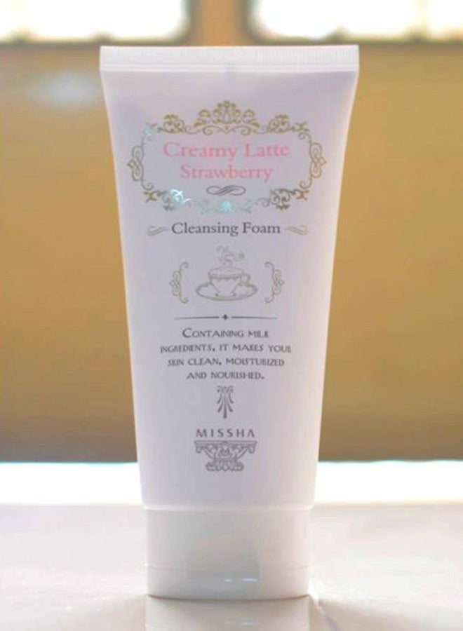 Missha Creamy Latte Strawberry Cleansing Foam 172ml  - Image 5