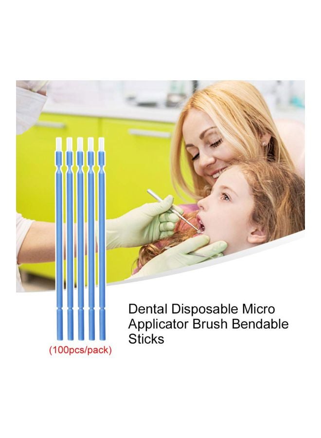 ANSELF 100-Piece Bendable Brush Sticks Set Blue 10cm - Image 2