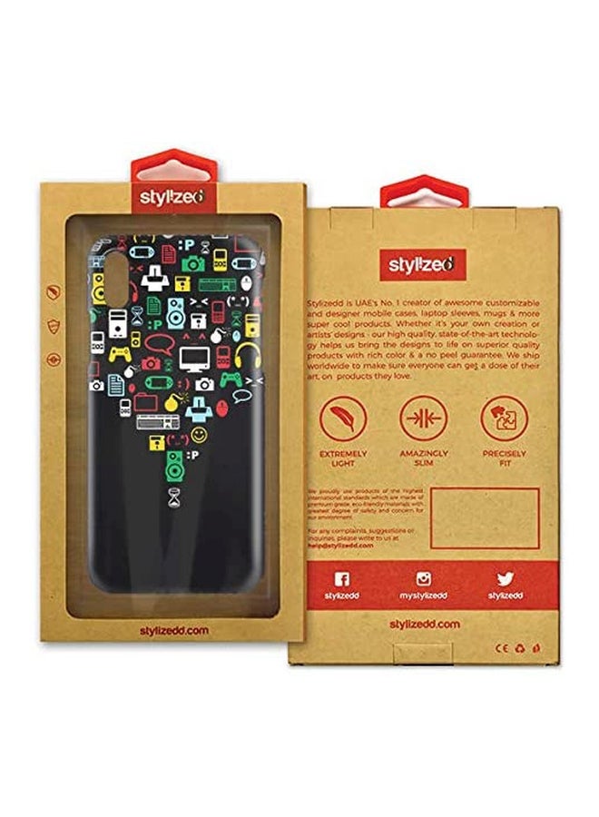 Stylizedd Protective Case Cover For Apple iPhone X/iPhone XS Convergence (Black) - Image 2