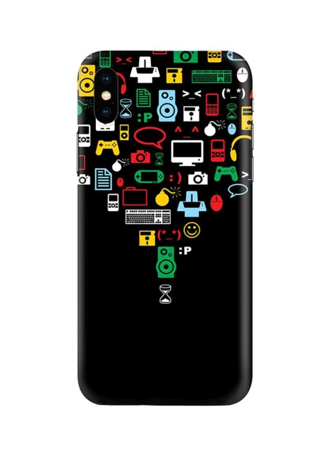 Stylizedd Protective Case Cover For Apple iPhone X/iPhone XS Convergence (Black) - Image 1