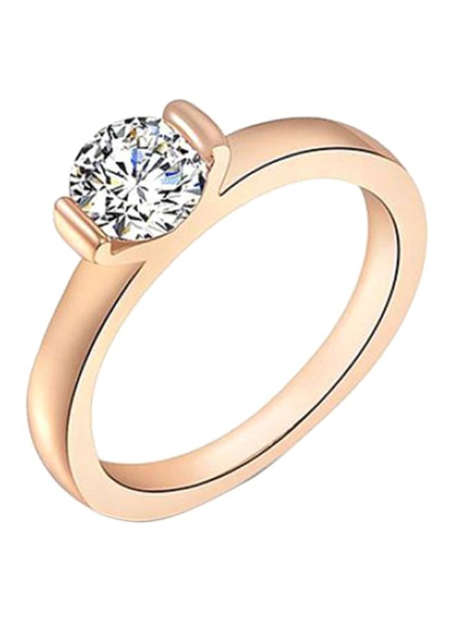 Bluelans Rhinestone Studded Alloy Ring 