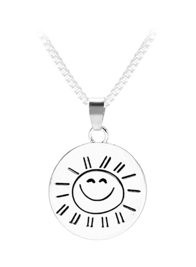 شاربدو قلادة بدلاية على شكل وجه مبتسم مصنوعة من خليط معدني - Image 1