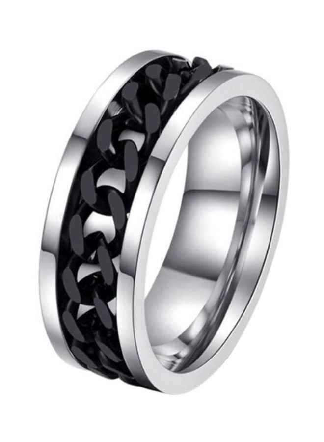 QiaoKai Titanium Steel Chain Design Ring 