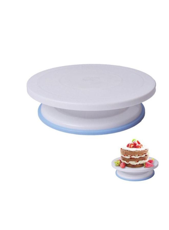 Rotary Table DIY Baking Tool Cake Stand White 28x28x7centimeter