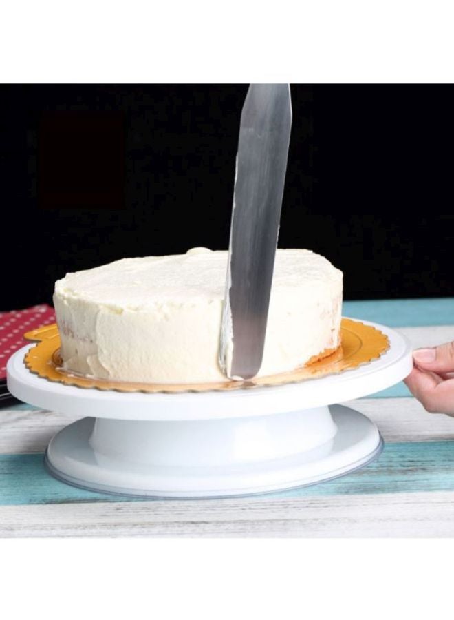 Rotary Table DIY Baking Tool Cake Stand White 28x28x7centimeter