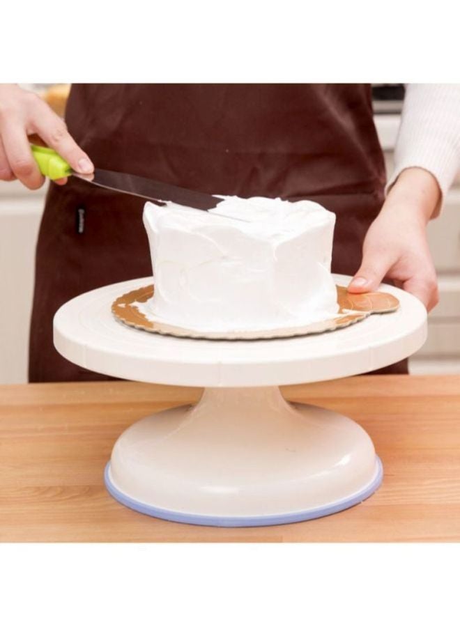 Rotary Table DIY Baking Tool Cake Stand White 28x28x7centimeter