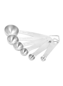Royalford 6-Piece Stainless Steel Measuring Spoons Set Silver  - Image 2