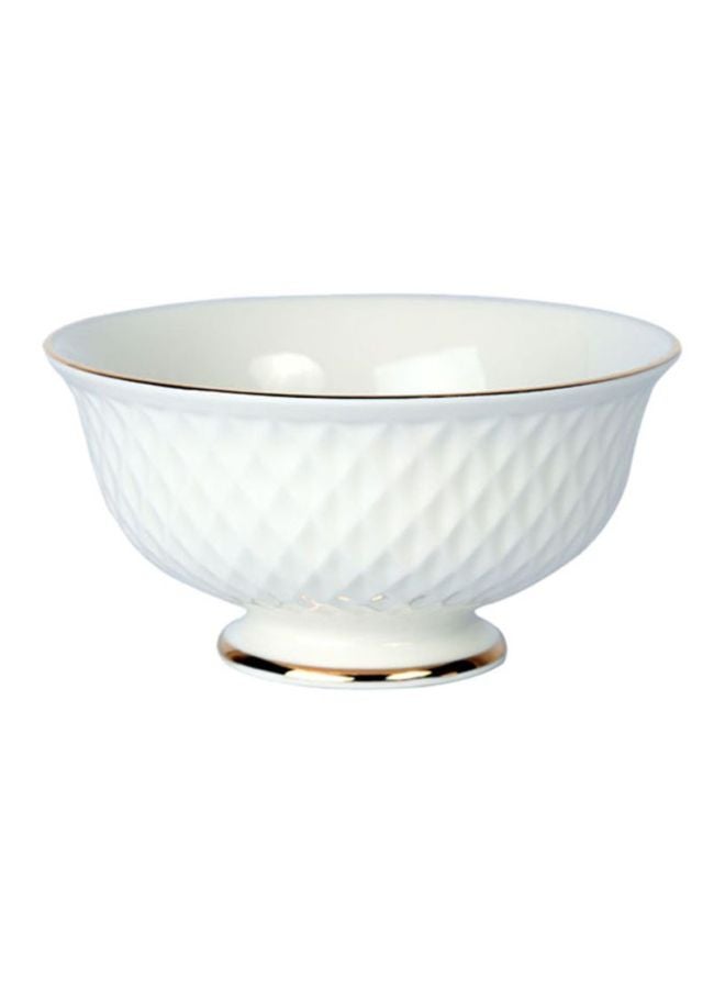 Criss-Cross Textured Ceramic Bowl White - v1601572724/N14157653A_1