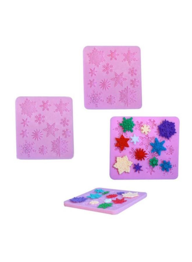 Bluelans Snowflake  Fondant  Cake Mould Pink 9.3 x 8.5cm  - Image 4