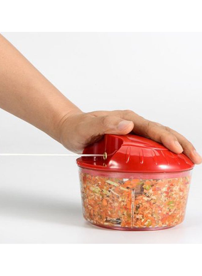 CYTHERIA Multifunctional Food Chopper Red/Clear/White 12.5x8.5x8cm  - Image 4