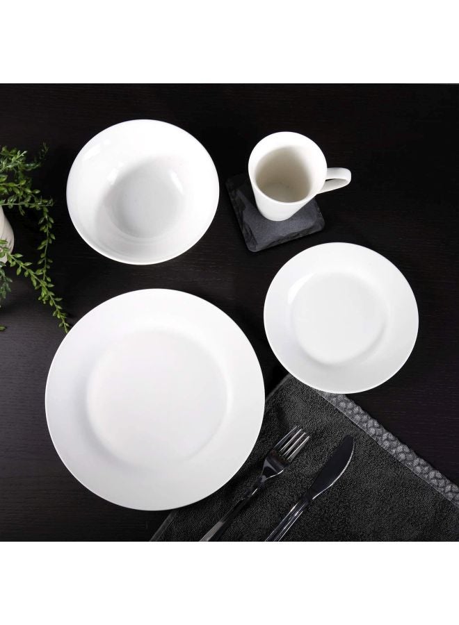 Royalford 16-Piece Porcelain Dinner Set White Dinner Plates 4 x 10, Dessert Plates 4 x 7, Bowls 4 x 7, Mug 4 x 18inch - Image 4