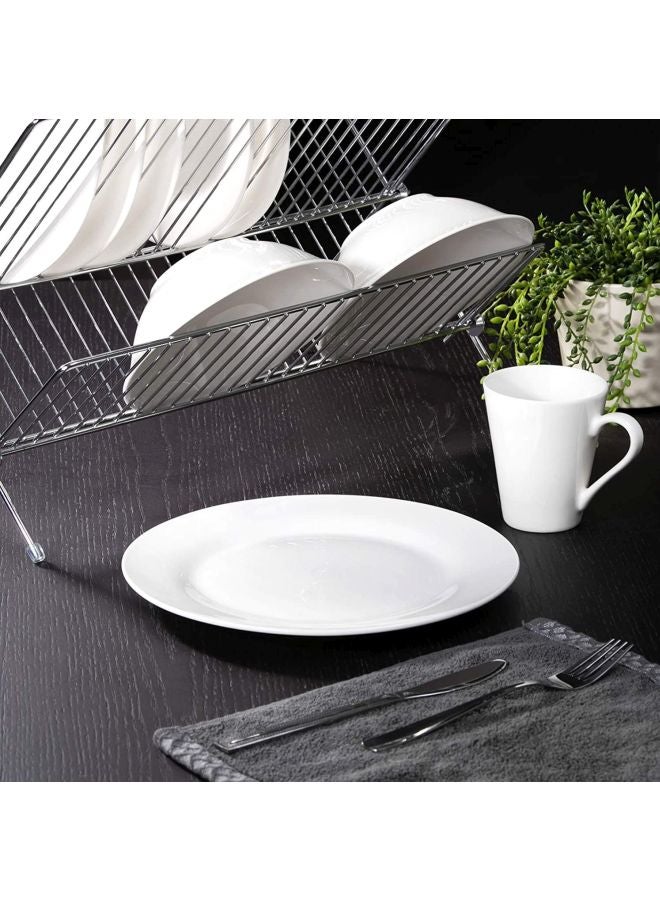 Royalford 16-Piece Porcelain Dinner Set White Dinner Plates 4 x 10, Dessert Plates 4 x 7, Bowls 4 x 7, Mug 4 x 18inch - Image 5