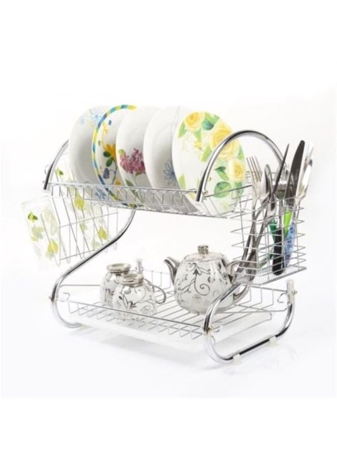 2-Layer Assembled Dish Rack Silver 50cm - v1601572818/N24202361A_5