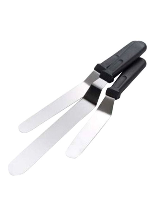 Liying - 3-Piece Stainless Steel Cake Baking Tool Set Silver 2x3.5x37cm - Image 1