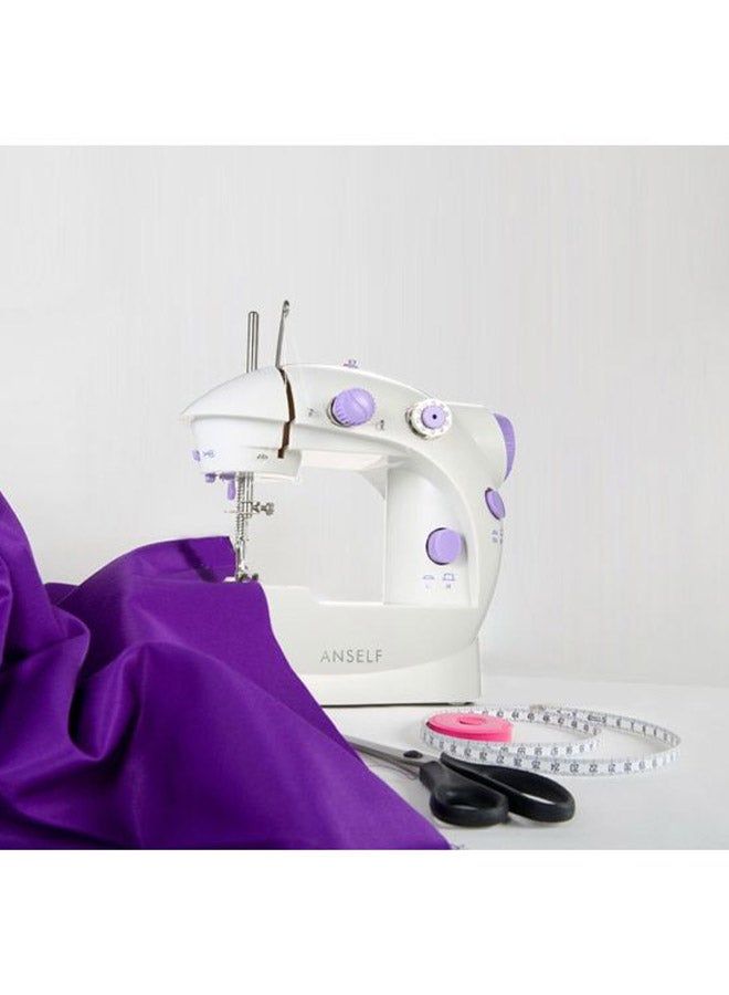 ANSELF 2-Speed Electric Sewing Machine With Light Foot Pedal H16669 White/Purple  - Image 4