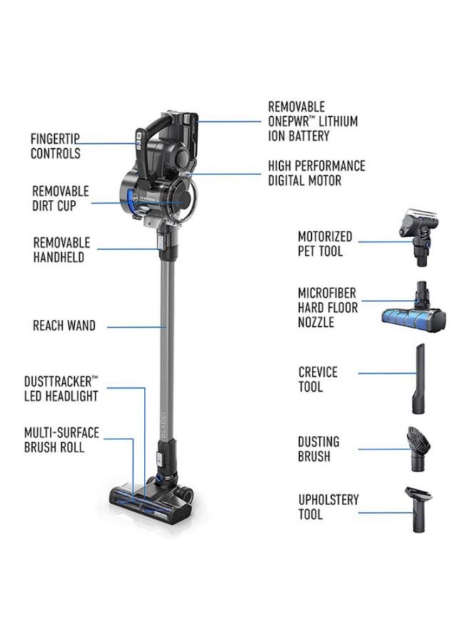 HOOVER Onepwr Blade Max Cordless Vacuum Cleaner Machine, Up To 40 min Runtime, 3 Stage Filtration, Helix Technology, Wall Mount, Upholstery & Motorized Pet Tool 0.6 L 1200 W CLSV-B4ME Black  - Image 2
