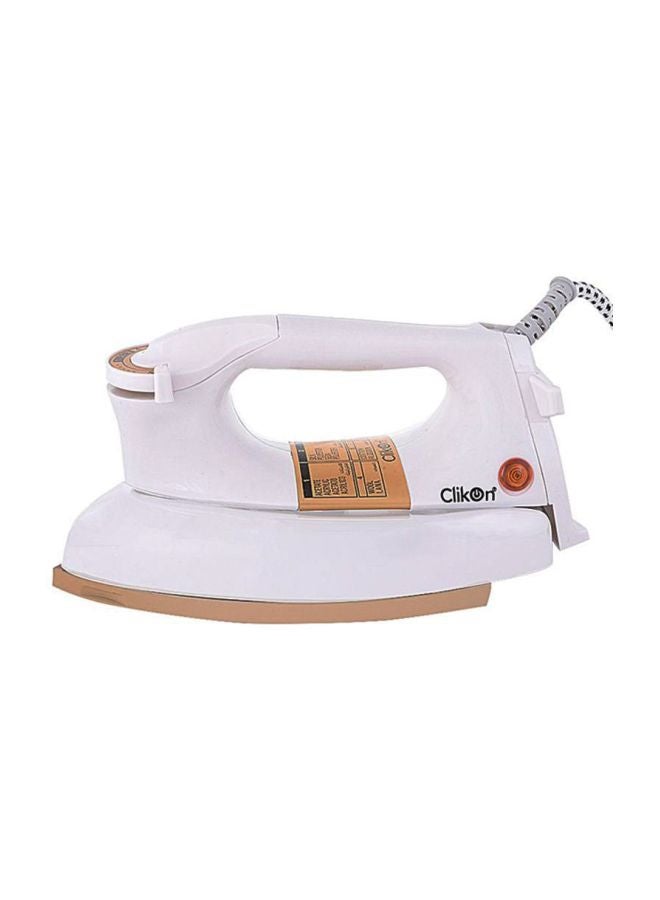 Clikon Heavy Electric Iron 1000-1200W CK2130-BP White/Cream - Image 3
