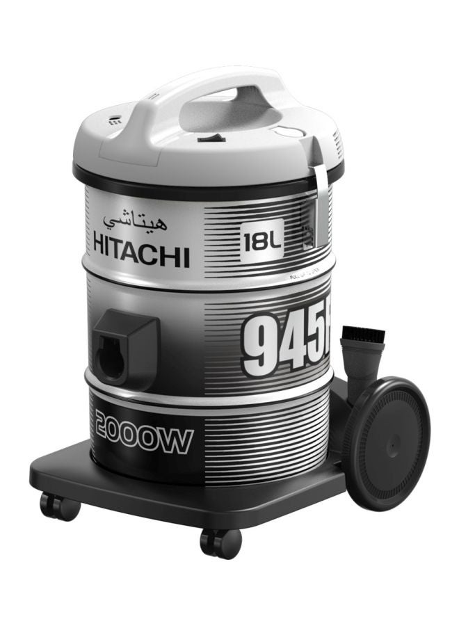 HITACHI - Vacuum Cleaner With Unique Design 18 L 2000 W CV-945F SS220 Platinum Grey - Image 1