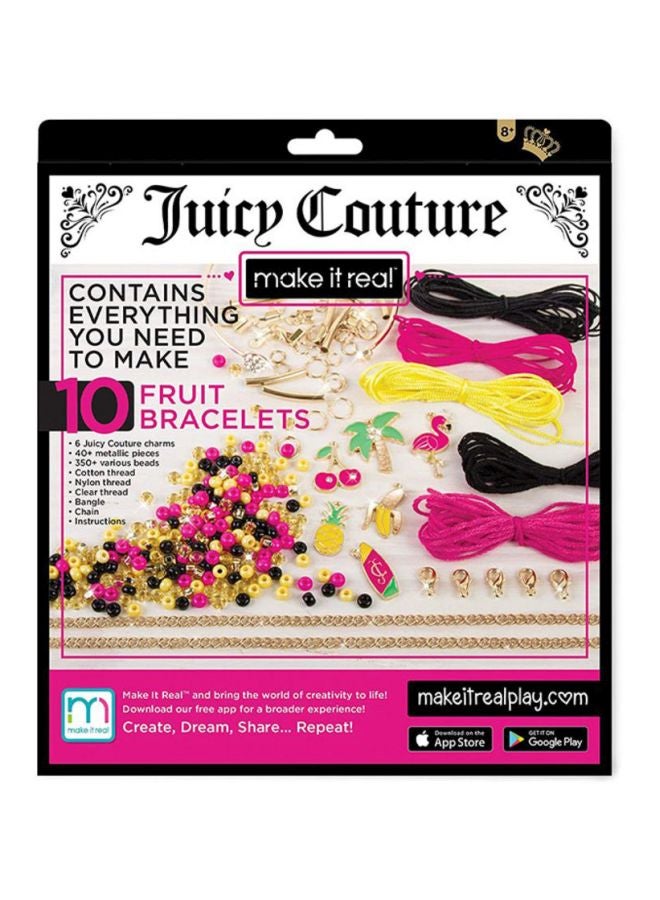 Juicy Couture 10 DIY Fruit Obsession Bracelets TFU-1405 9.8 x 10.8 x 3inch - Image 2
