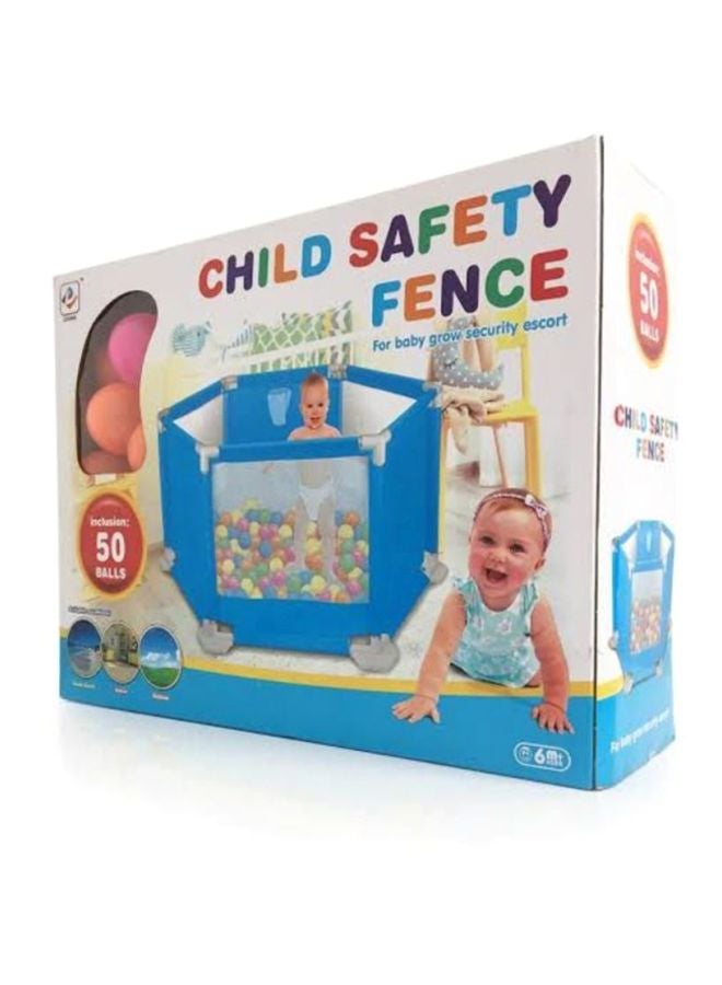 لي يينج سياج أمان لألعاب الأطفال يحتوي على 50 كرة متينة وسهلة التنظيف وخفيفة الوزن 150x140x70سم - Image 2