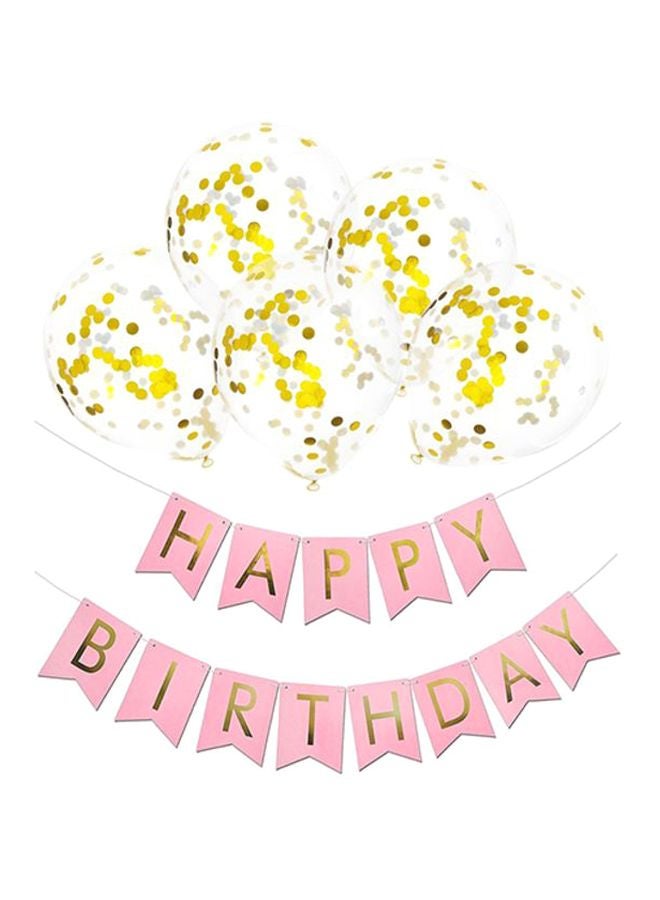 Sharpdo Decorative Party Balloons With Happy Birthday Banner Set 568053137282-6 - Image 1