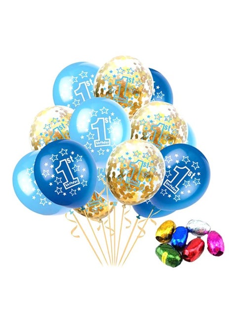 13-Piece 1st Birthday Decorative Party Balloons Set