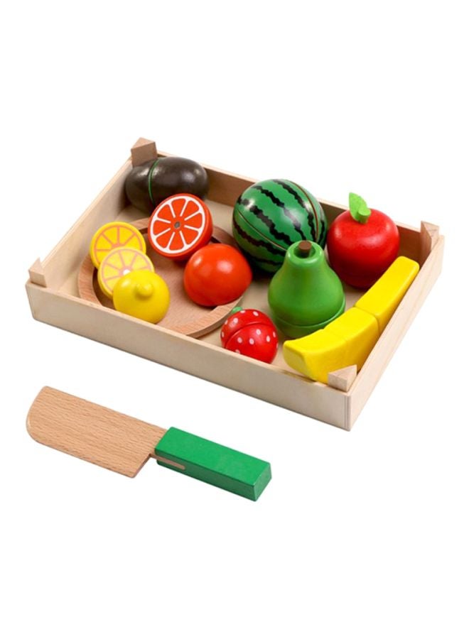 CYTHERIA 21-Piece Wooden Cutting Fruits And Vegetables Kitchen Toy Set - Image 1