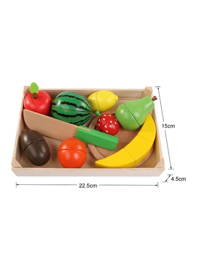 CYTHERIA 21-Piece Wooden Cutting Fruits And Vegetables Kitchen Toy Set - Image 2