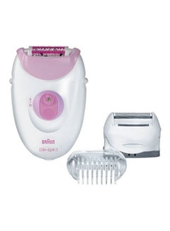 BRAUN Silk-Epil 3 SE3270 Epilator With 2 Shaver Head White/Pink 18x6.5x19.7cm  - Image 2