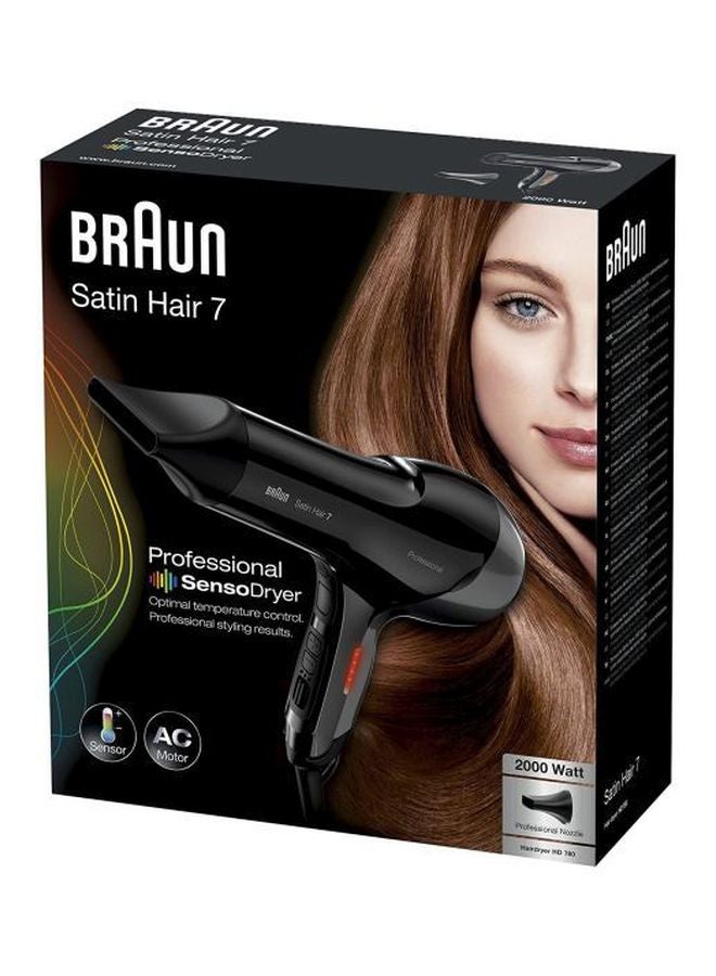 BRAUN Satin Hair 7 Professional SensoDryer Black 10 x 25.1 x 28.6cm  - Image 5