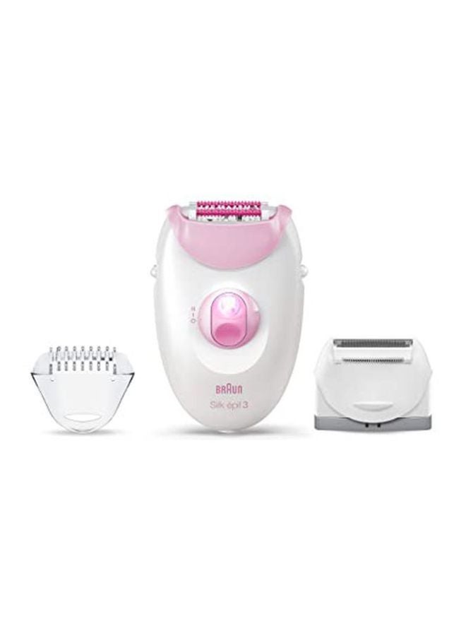 براون ماكينة إزالة الشعر سلك-إبيل 3 مع ماكينة حلاقة لمنطقة البيكيني أبيض/ وردي - Image 4