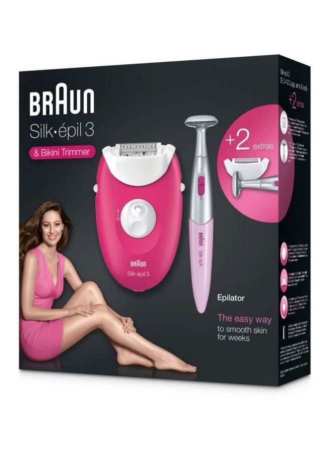 BRAUN - Corded Epilator With 2 Extras Pink - Image 1