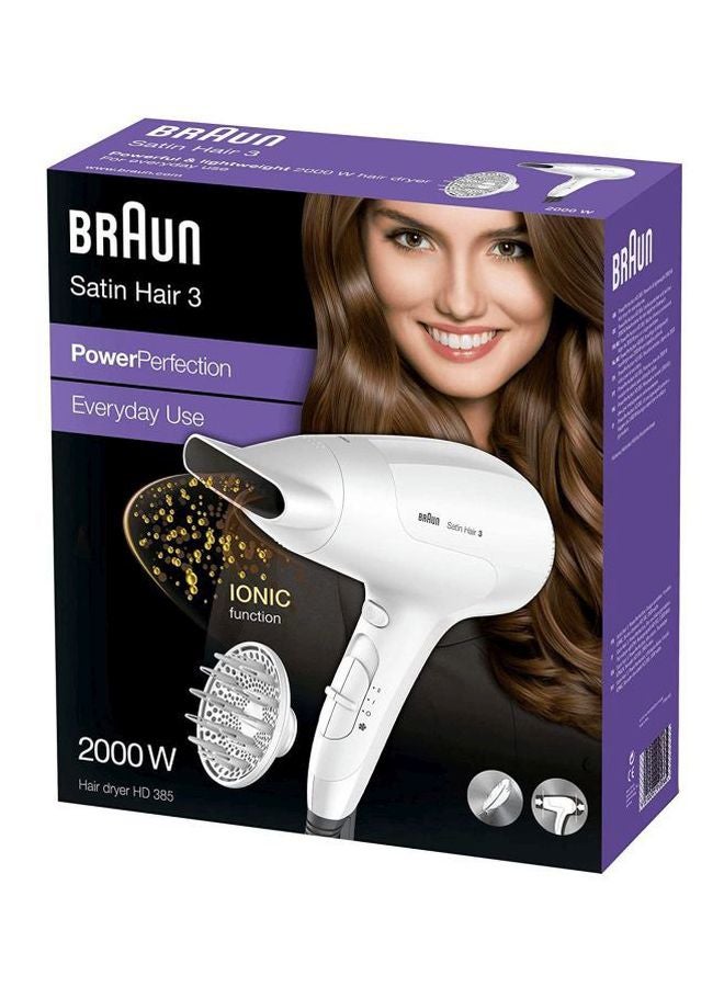 BRAUN Power Perfection Hair Dryer White - Image 5
