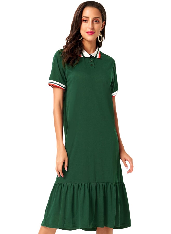 Solid Midi Dress Green  - Image 1