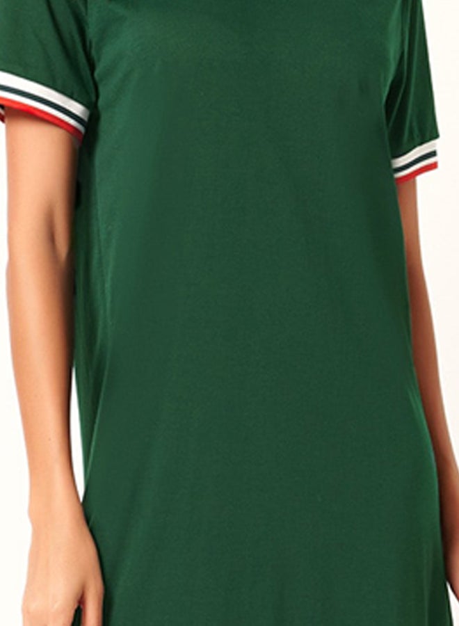 Solid Midi Dress Green  - Image 3