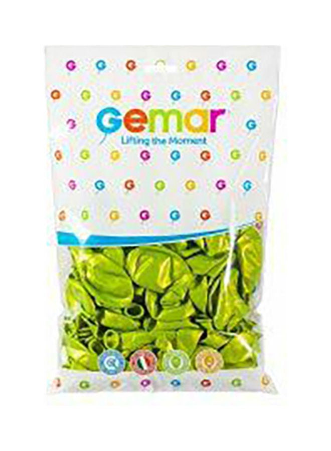 100-Piece Balloon Set 90g Light Green 26cm 
