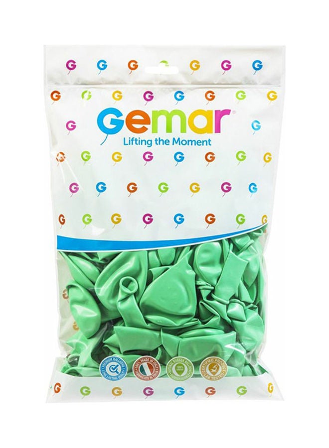 100-Piece Balloon Set 90g Mint Green 26cm 