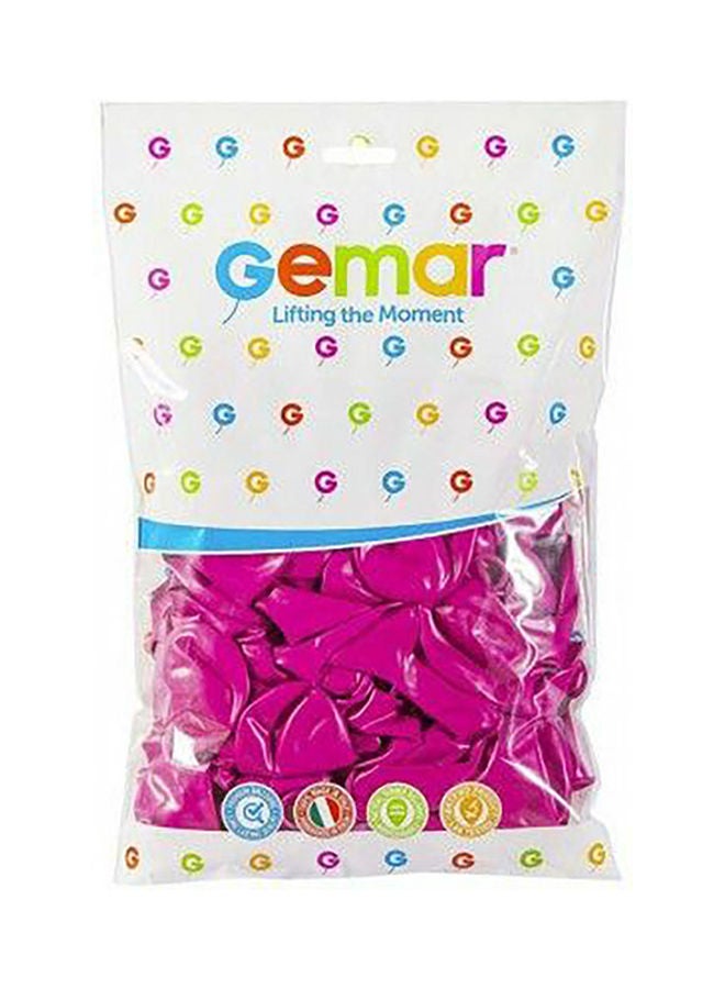 100-Piece Balloon Set 90g Fuchia 26cm