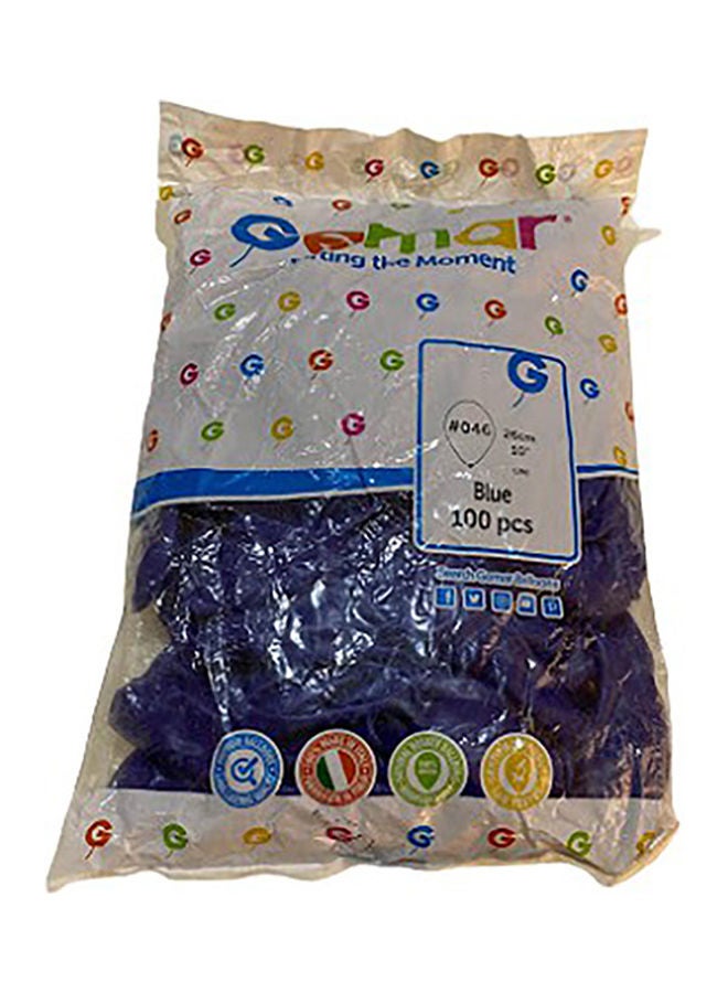 100-Piece Balloon Set 90g Blue 