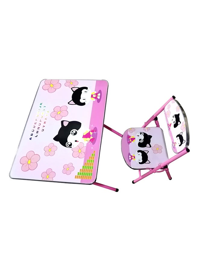 Wooden Studying Foldable Table And Chair Multicolour - Image 2