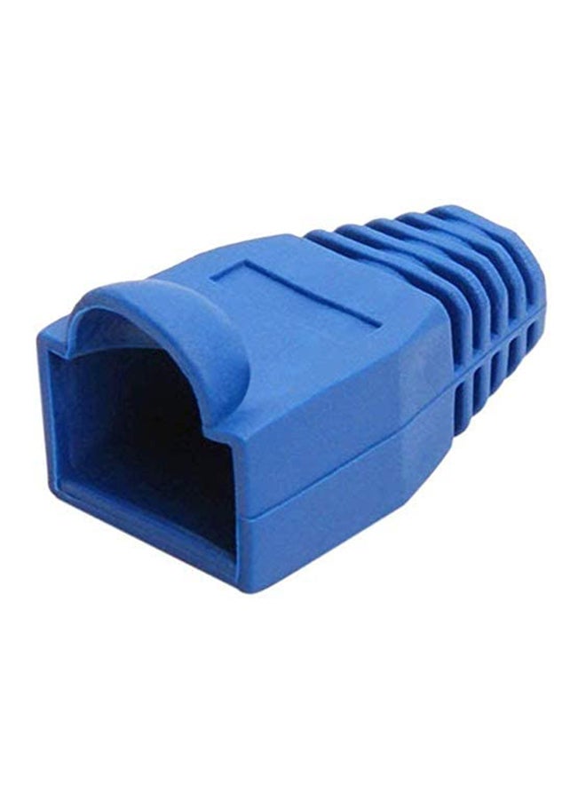 Generic 100-Piece Plastic Ethernet Cable Connector Plug Cover Blue  - Image 1