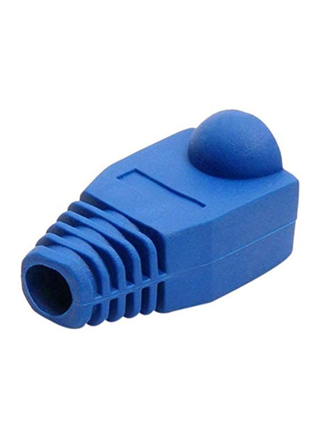 Generic 100-Piece Plastic Ethernet Cable Connector Plug Cover Blue  - Image 2