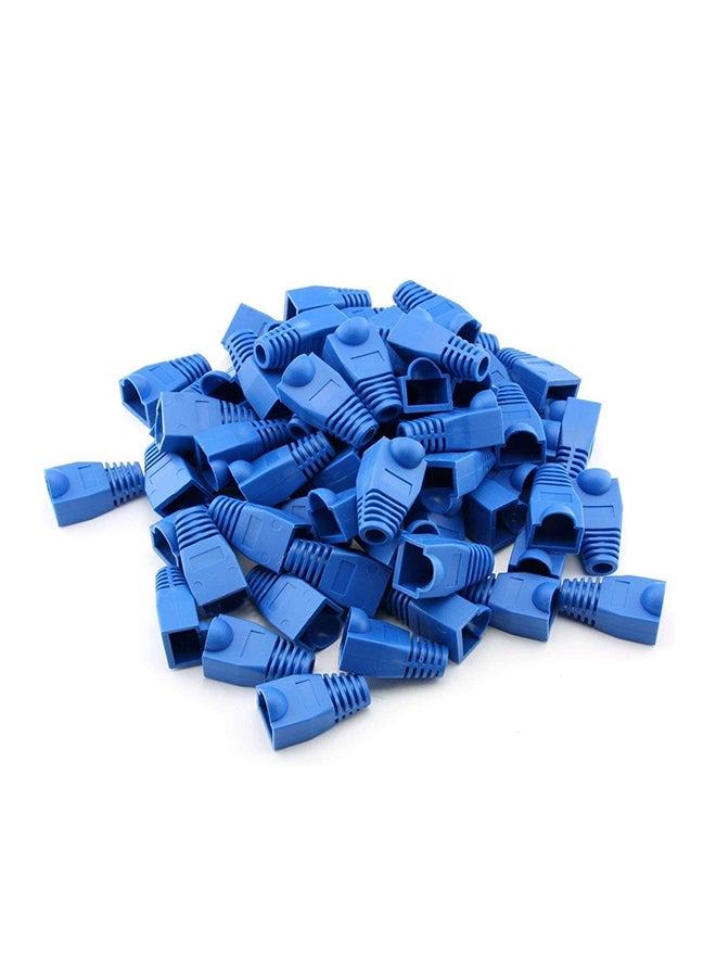 Generic 100-Piece Plastic Ethernet Cable Connector Plug Cover Blue  - Image 3