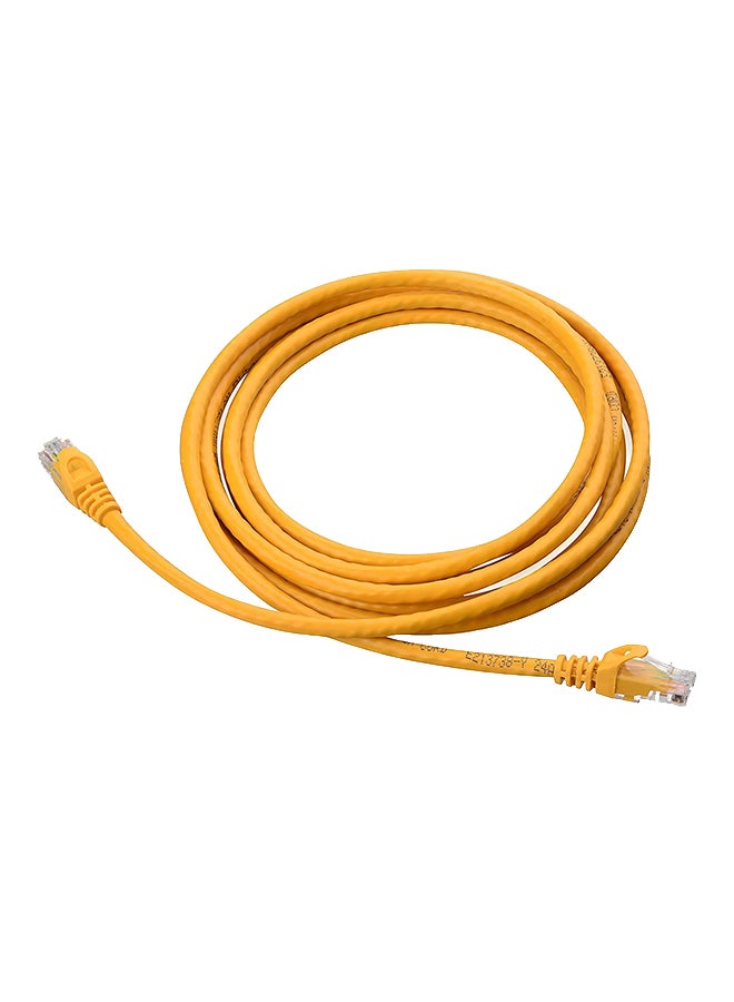 JE Pack Of 5 Cat6 Ethernet Cable Yellow  - Image 1