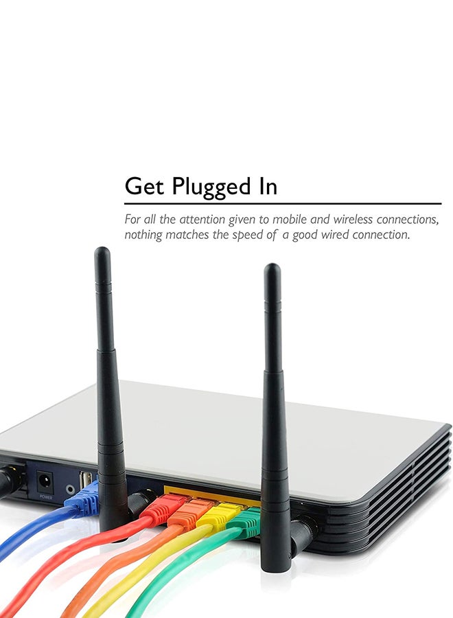 JE 10-Piece Cat 6 Ethernet LAN Cable Orange  - Image 2