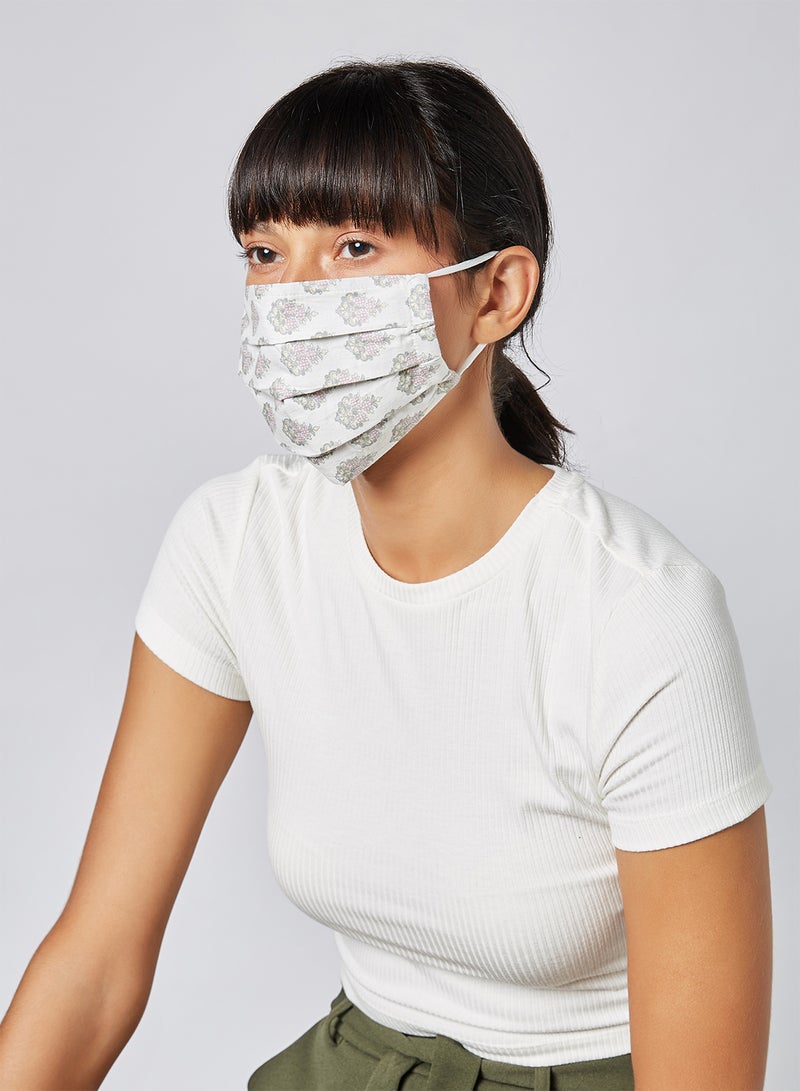 Niya - Pack Of 3 Triple Pleated 3 Layer Fabric Mask Set - Image 1